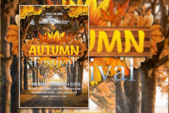 Autumn Flyer of Poster Template: A Fully Editable Design Solution