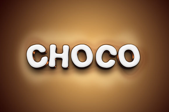 Choco: Stunning 3D Text Style Effect PSD