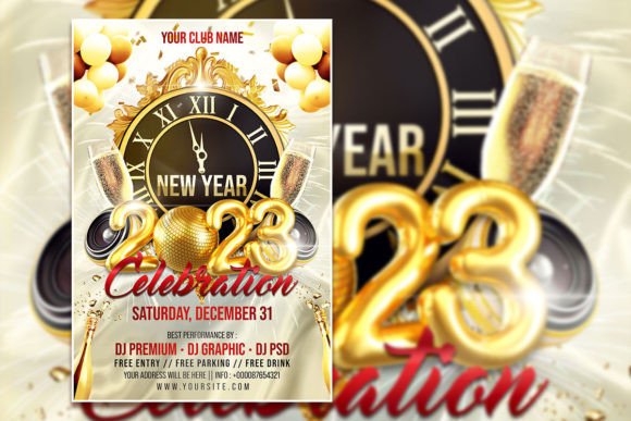 Create a Stunning New Year Celebration Poster or Flyer