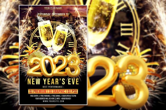 Design Your Perfect 2023 New Year Eve Poster or Flyer