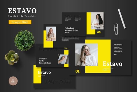 Estavo - Google Slide Template: A Modern Design Toolkit
