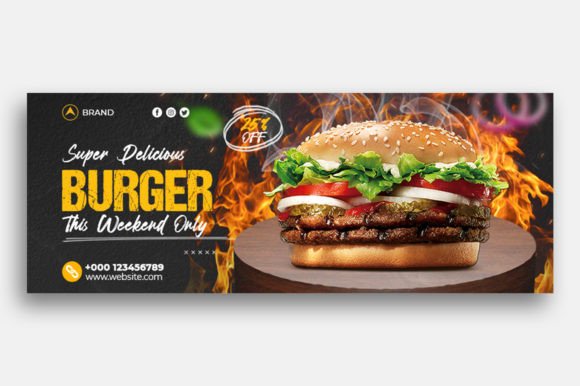 Fast Food Promotion Facebook Cover Template