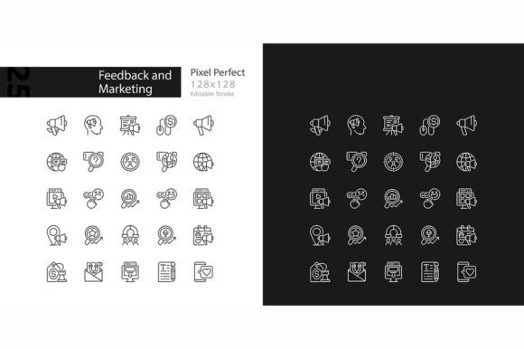 Feedback and Marketing SVG Icon Set for Modern Design