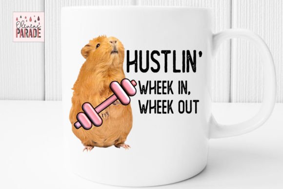 Guinea Pig Weightlifting Png: Workout & Funny Design