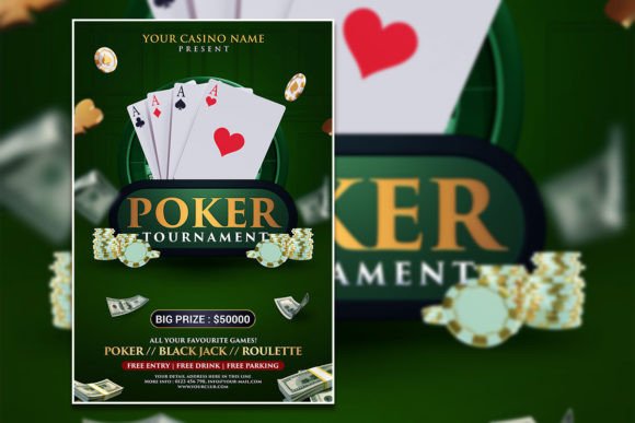 Modern Poker Tournament Flyer or Poster: Your All-in-One Design Solution