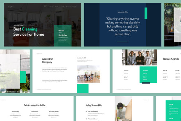 Professional Cleaning Service PowerPoint Template