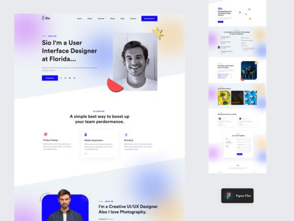 Sio - Personal Portfolio Figma Template