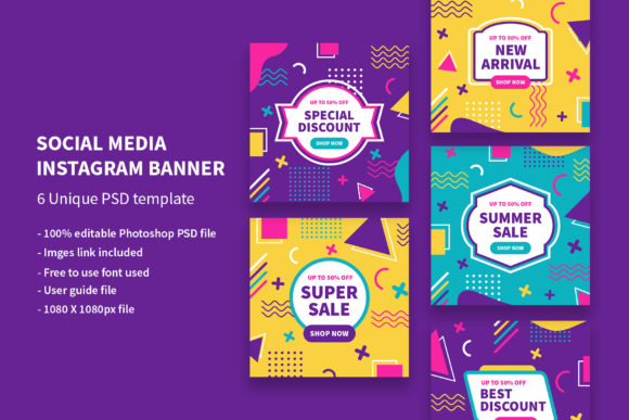 Social Media Instagram Banner Templates