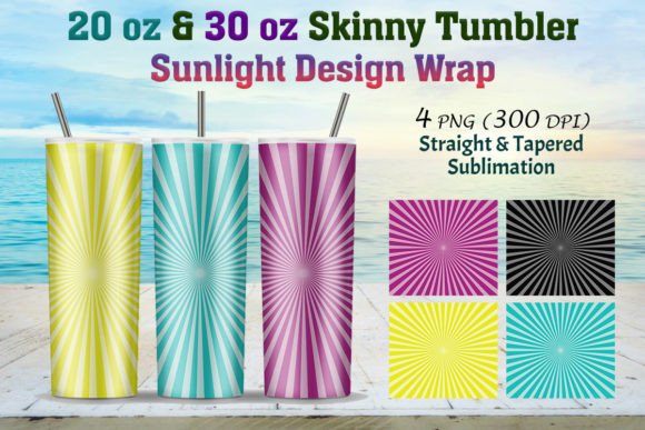 Sunlight Skinny Tumbler Wrap: Perfect for 20 & 30 Oz Designs