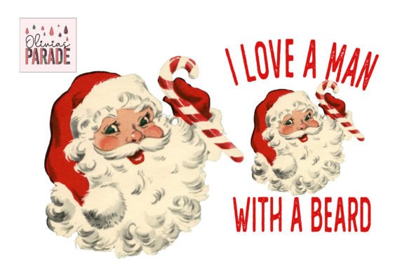 Vintage Santa, Man with a Beard Png for Festive Designs